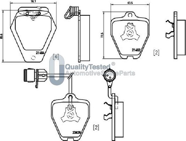 Japanparts PA0920JM - Bremžu uzliku kompl., Disku bremzes www.autospares.lv