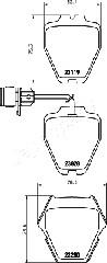 Japanparts PA-0928AF - Bremžu uzliku kompl., Disku bremzes www.autospares.lv