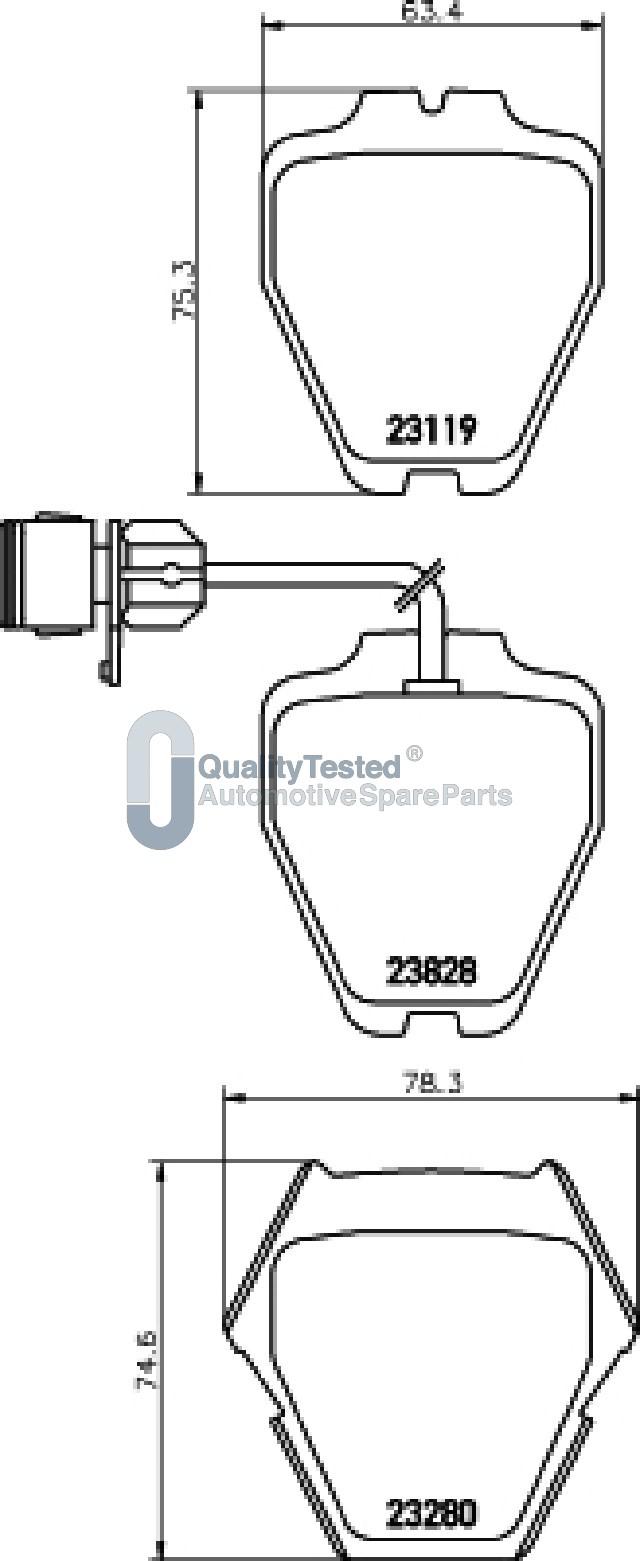 Japanparts PA0928JM - Bremžu uzliku kompl., Disku bremzes www.autospares.lv