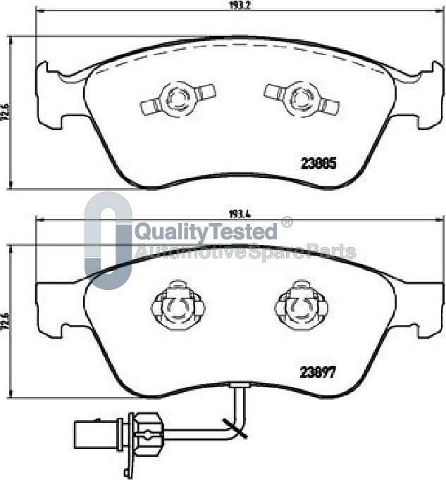 Japanparts PA0923JM - Bremžu uzliku kompl., Disku bremzes www.autospares.lv