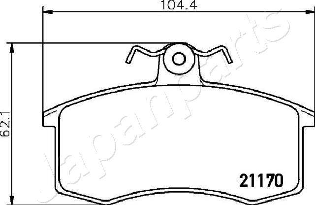 Japanparts PA-045AF - Bremžu uzliku kompl., Disku bremzes www.autospares.lv