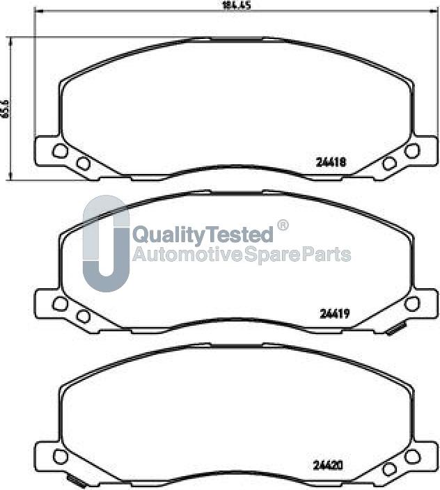 Japanparts PA0405JM - Bremžu uzliku kompl., Disku bremzes www.autospares.lv