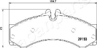 Japanparts PA-0540AF - Bremžu uzliku kompl., Disku bremzes www.autospares.lv