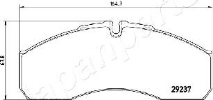 Japanparts PA-0541AF - Тормозные колодки, дисковые, комплект www.autospares.lv