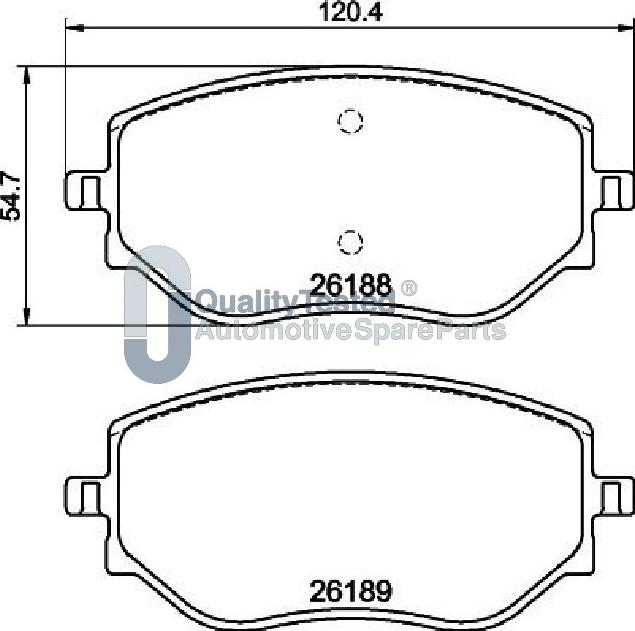 Japanparts PA0550JM - Bremžu uzliku kompl., Disku bremzes www.autospares.lv