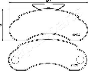 Japanparts PA-0500AF - Bremžu uzliku kompl., Disku bremzes www.autospares.lv