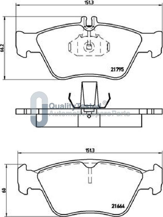 Japanparts PA0508JM - Bremžu uzliku kompl., Disku bremzes www.autospares.lv