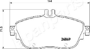 Japanparts PA-0503AF - Bremžu uzliku kompl., Disku bremzes www.autospares.lv