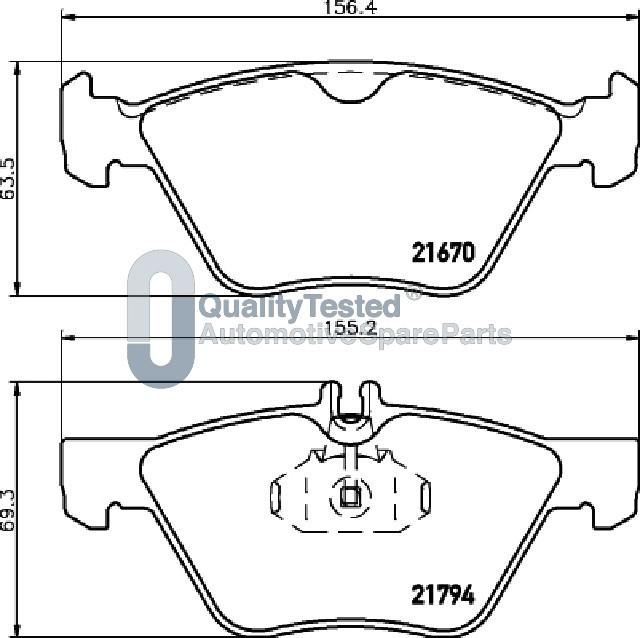 Japanparts PA0520JM - Bremžu uzliku kompl., Disku bremzes www.autospares.lv