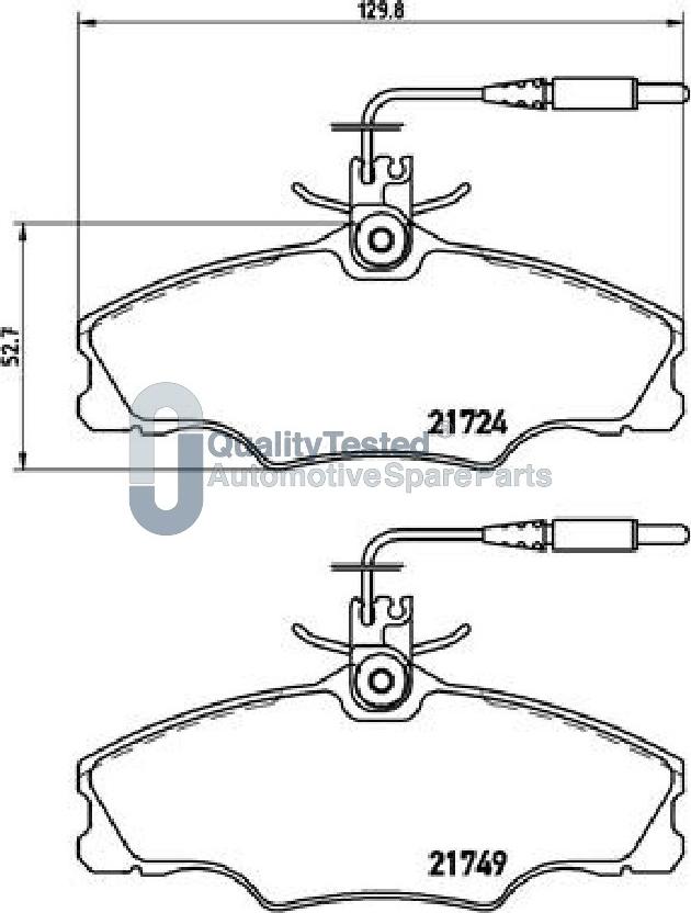 Japanparts PA0650JM - Bremžu uzliku kompl., Disku bremzes www.autospares.lv