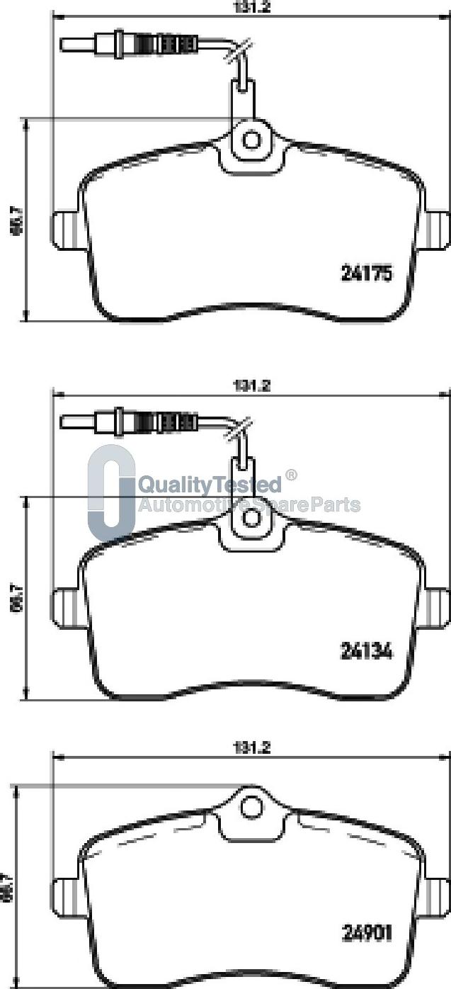 Japanparts PA0652JM - Bremžu uzliku kompl., Disku bremzes www.autospares.lv