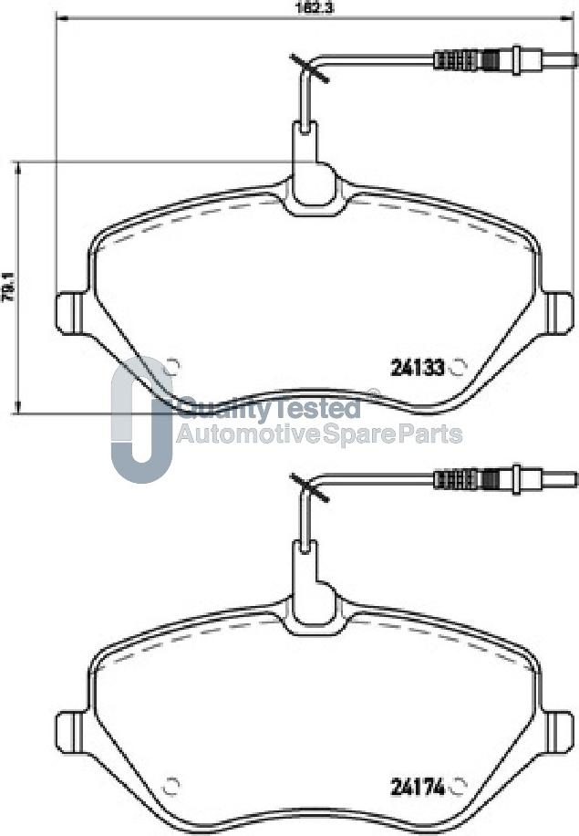 Japanparts PA0619JM - Bremžu uzliku kompl., Disku bremzes www.autospares.lv