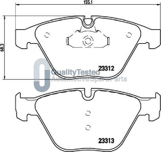 Japanparts PA0115JM - Bremžu uzliku kompl., Disku bremzes www.autospares.lv