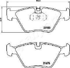 Japanparts PA-0112AF - Bremžu uzliku kompl., Disku bremzes www.autospares.lv