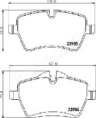 Japanparts PA-0136AF - Bremžu uzliku kompl., Disku bremzes www.autospares.lv