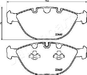 Japanparts PA-0131AF - Bremžu uzliku kompl., Disku bremzes www.autospares.lv