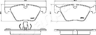 Japanparts PA-0124AF - Bremžu uzliku kompl., Disku bremzes www.autospares.lv