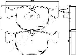 Japanparts PA-0121AF - Bremžu uzliku kompl., Disku bremzes www.autospares.lv