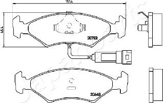 Japanparts PA-0305AF - Bremžu uzliku kompl., Disku bremzes www.autospares.lv