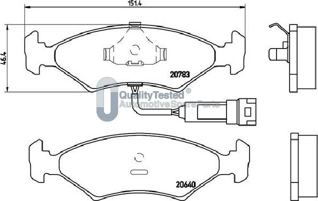 Japanparts PA0305JM - Bremžu uzliku kompl., Disku bremzes www.autospares.lv