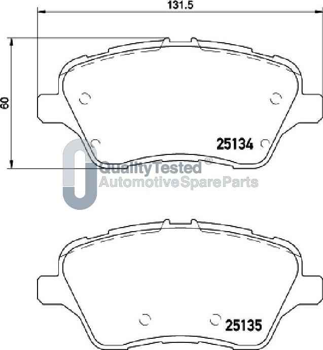 Japanparts PA0301JM - Bremžu uzliku kompl., Disku bremzes www.autospares.lv