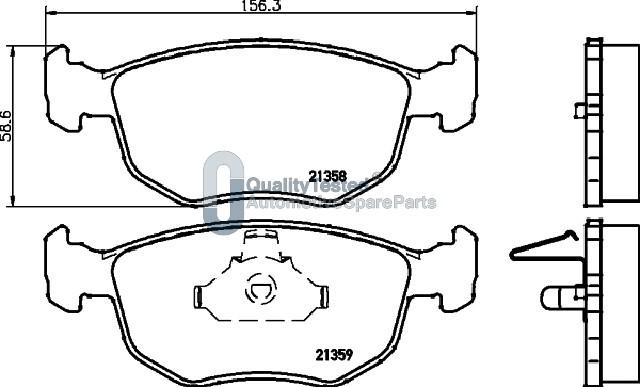 Japanparts PA0302JM - Bremžu uzliku kompl., Disku bremzes www.autospares.lv