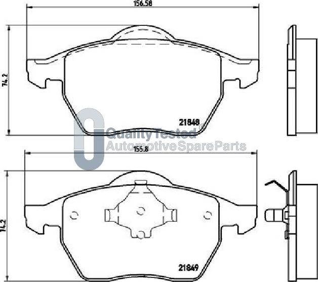 Japanparts PA0312JM - Bremžu uzliku kompl., Disku bremzes www.autospares.lv