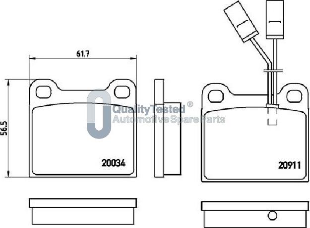 Japanparts PA0251JM - Bremžu uzliku kompl., Disku bremzes www.autospares.lv