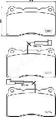 Japanparts PA-0207AF - Bremžu uzliku kompl., Disku bremzes www.autospares.lv