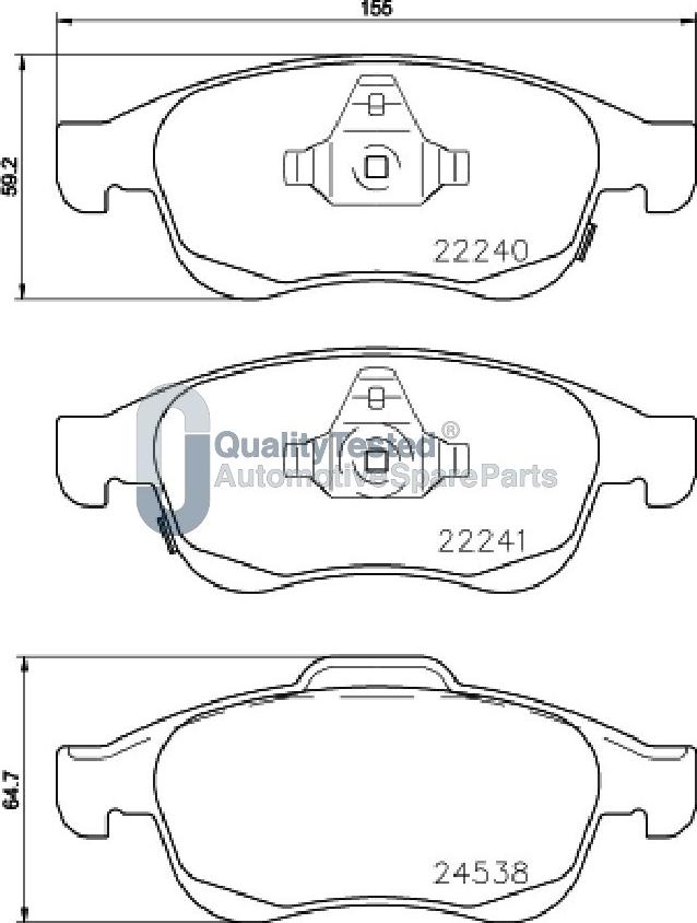 Japanparts PA0217JM - Bremžu uzliku kompl., Disku bremzes www.autospares.lv