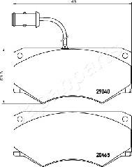 Japanparts PA-0232AF - Bremžu uzliku kompl., Disku bremzes www.autospares.lv