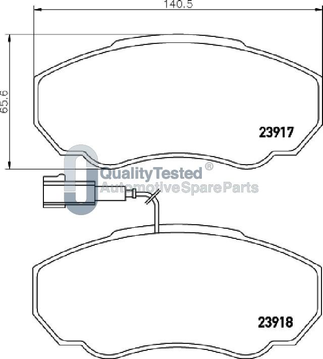 Japanparts PA0222JM - Bremžu uzliku kompl., Disku bremzes www.autospares.lv