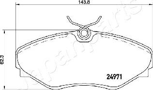 Japanparts PA-0701AF - Bremžu uzliku kompl., Disku bremzes www.autospares.lv