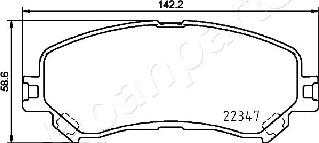 Japanparts PA-0707AF - Bremžu uzliku kompl., Disku bremzes www.autospares.lv