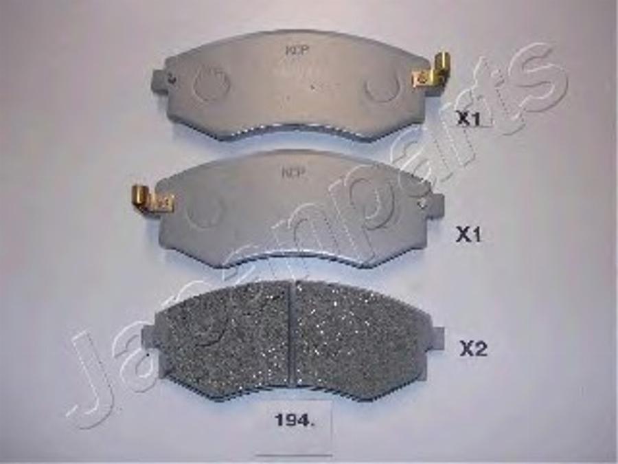 Japanparts PA-194AF - Тормозные колодки, дисковые, комплект www.autospares.lv