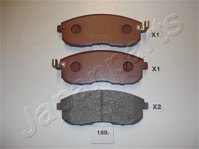 Japanparts PA-189AF - Тормозные колодки, дисковые, комплект www.autospares.lv