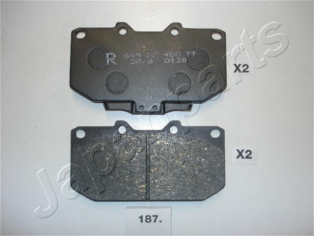 Japanparts PA-187AF - Тормозные колодки, дисковые, комплект www.autospares.lv