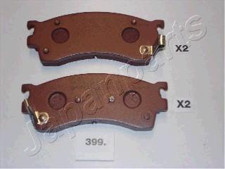 Japanparts PA-399AF - Тормозные колодки, дисковые, комплект www.autospares.lv