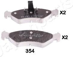 Japanparts PA-354AF - Тормозные колодки, дисковые, комплект www.autospares.lv