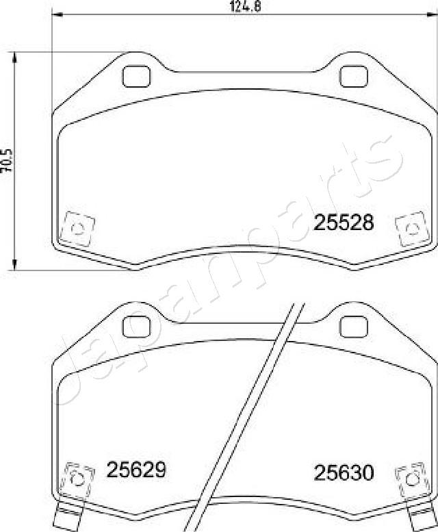 Japanparts PA-3004AF - Bremžu uzliku kompl., Disku bremzes www.autospares.lv