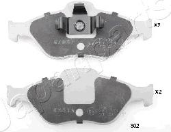 Japanparts PA-302AF - Тормозные колодки, дисковые, комплект www.autospares.lv