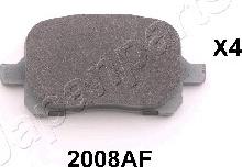 Japanparts PA-2008AF - Brake Pad Set, disc brake www.autospares.lv