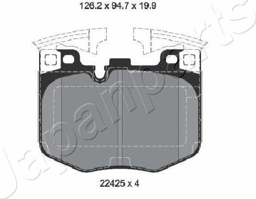 Japanparts PA-2029AF - Bremžu uzliku kompl., Disku bremzes www.autospares.lv