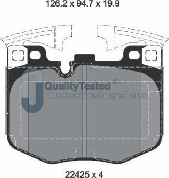 Japanparts PA2029JM - Bremžu uzliku kompl., Disku bremzes www.autospares.lv