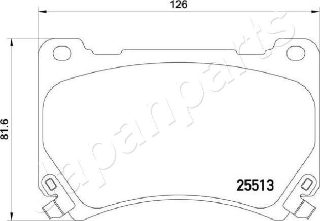 Japanparts PA-H29AF - Bremžu uzliku kompl., Disku bremzes autospares.lv