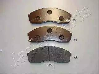 Japanparts PA-K05P - Augstas veiktspējas bremžu uzliku komplekts www.autospares.lv