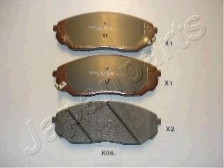 Japanparts PA-K08AF - Brake Pad Set, disc brake www.autospares.lv