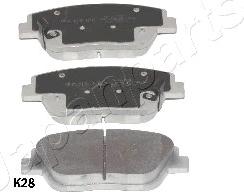 Japanparts PA-K28AF - Тормозные колодки, дисковые, комплект www.autospares.lv