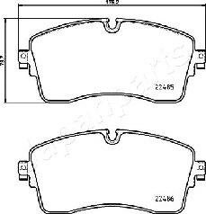 Japanparts PA-L14AF - Bremžu uzliku kompl., Disku bremzes www.autospares.lv