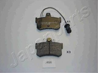 Japanparts PP-406AF - Brake Pad Set, disc brake www.autospares.lv